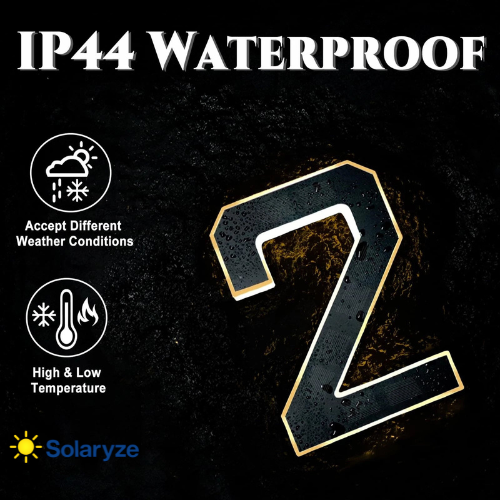 Solar-Powered House Numbers 9-Inch
