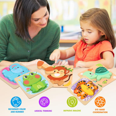 Montessori Learning Wooden Puzzle Set