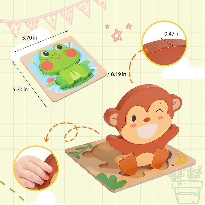 Montessori Learning Wooden Puzzle Set