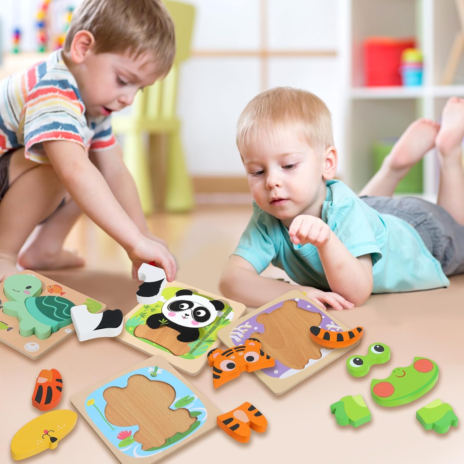 Montessori Learning Wooden Puzzle Set